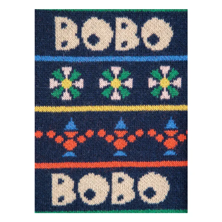 Gilet Bobo Laine et Cachemire | Bleu marine- Image produit n°3