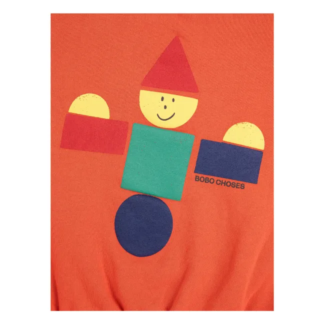 Sweat Jouet en Bois Coton Bio | Orange