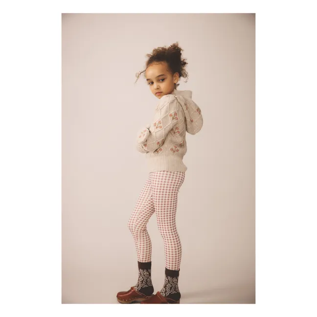 Legging Stretch Vichy Coton Bio | Bois de rose