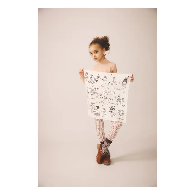 Stretch Gingham Organic Cotton Legging | Rosewood