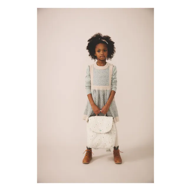 T-shirt Pouf Pointelle Coton Bio | Bleu pâle