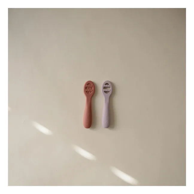 Cucharas de silicona para bebés | Lila
