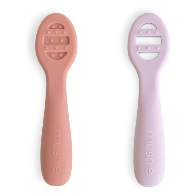 Silicone baby spoons | Lilac