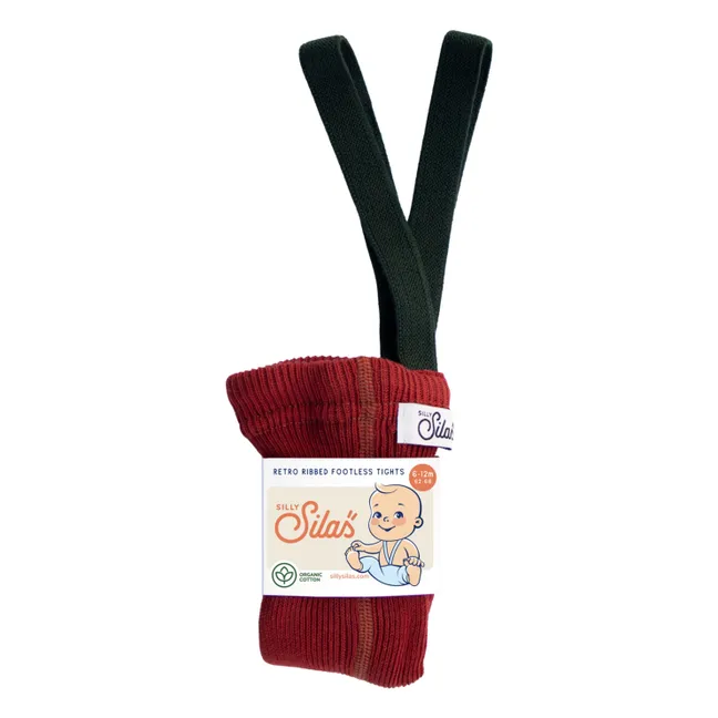 Collants Xmas Coton Bio | Brique