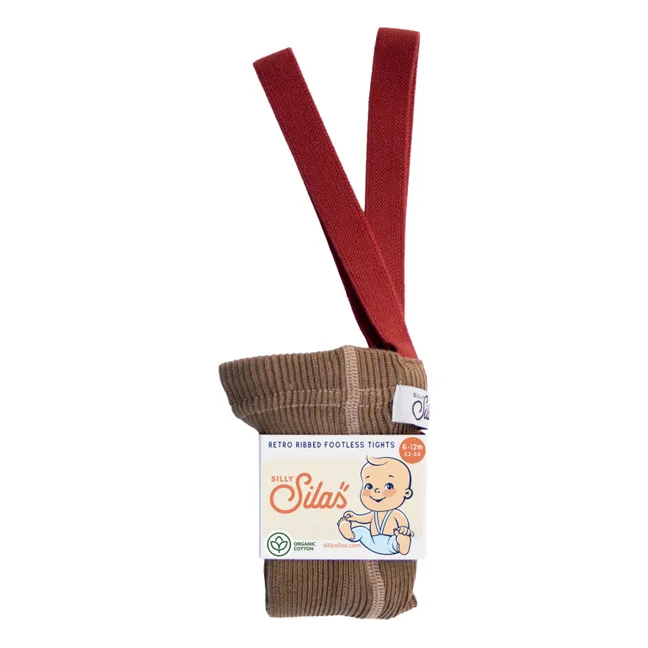 Collants Xmas Coton Bio | Olive