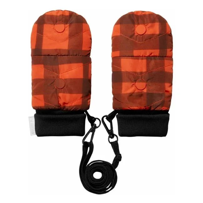 Exclusivité Fudoon X Smallable - Manoplas Convertibles Carreaux | Naranja