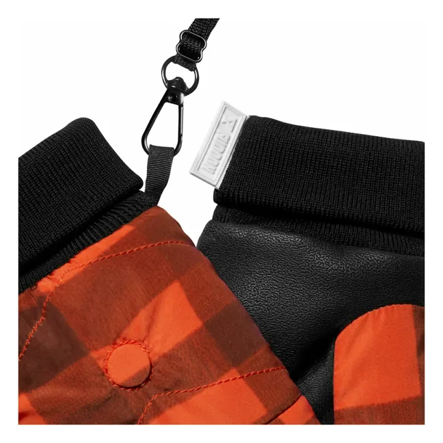 Exklusiv bei Fudoon X Smallable - Convertible Fäustlinge Mittens Karo | Orange