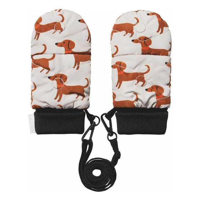 Exklusiv bei Fudoon X Smallable - Convertible Fäustlinge Mitts Teckel | Beige