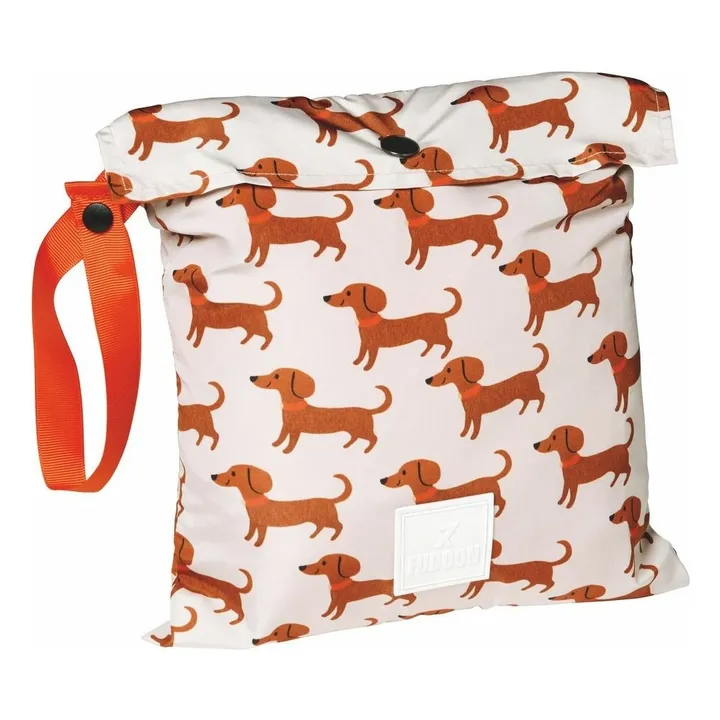 Exclusivité Fudoon X Smallable - Dachshunds Reversible Down Hoodie | Beige- Product image n°6