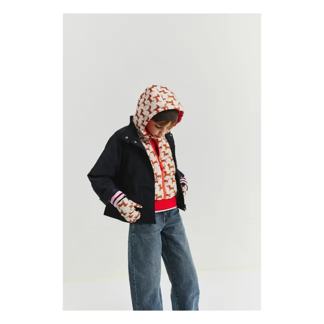 Exclusivité Fudoon X Smallable - Felpa con cappuccio reversibile Teckels | Beige