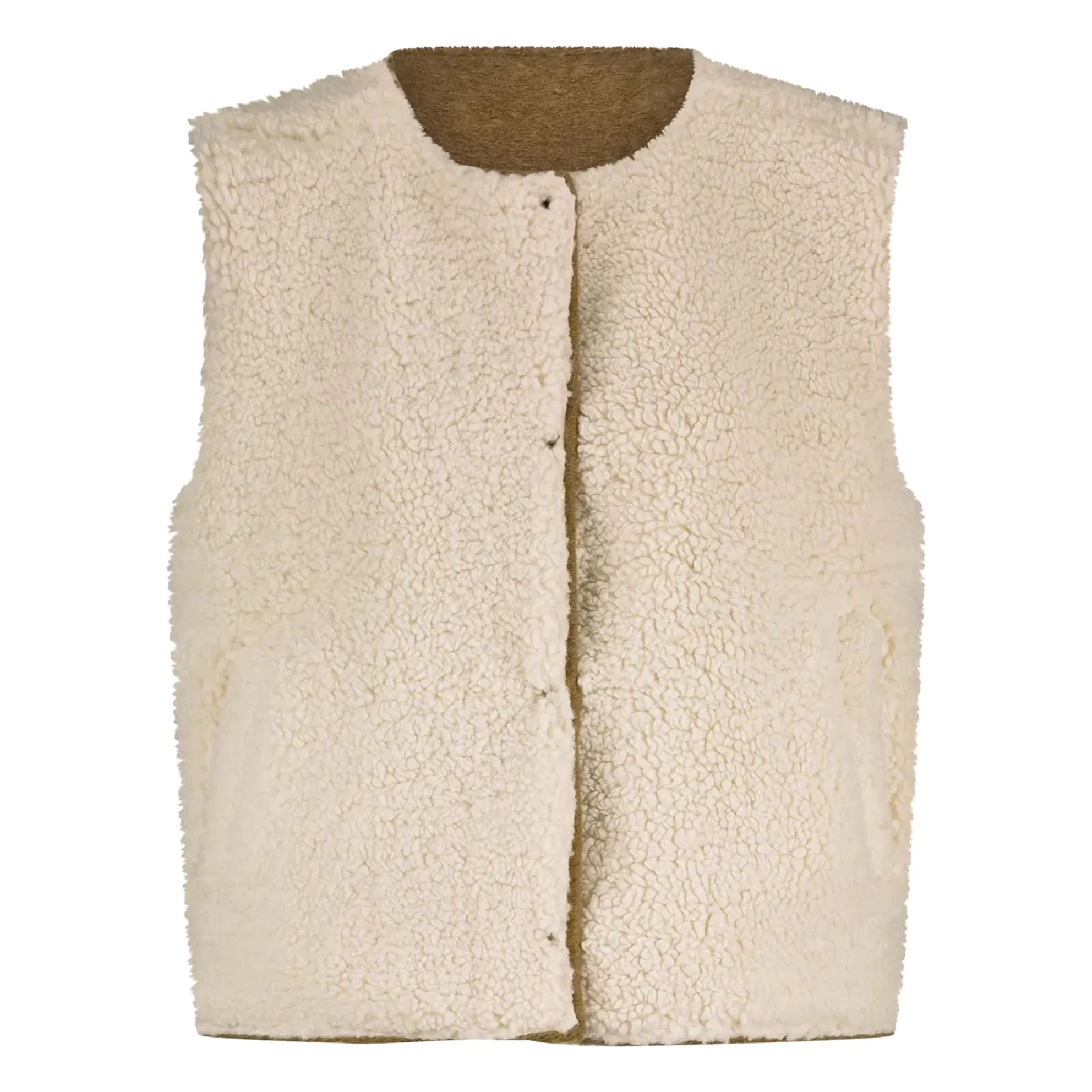 By Bar Camel Joelle Sleeveless Jacket