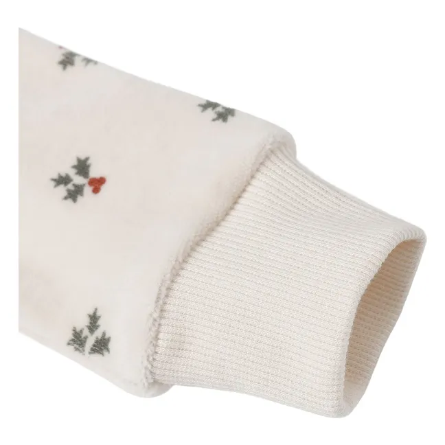 Tuta con piedini Holly Berry | Ecru