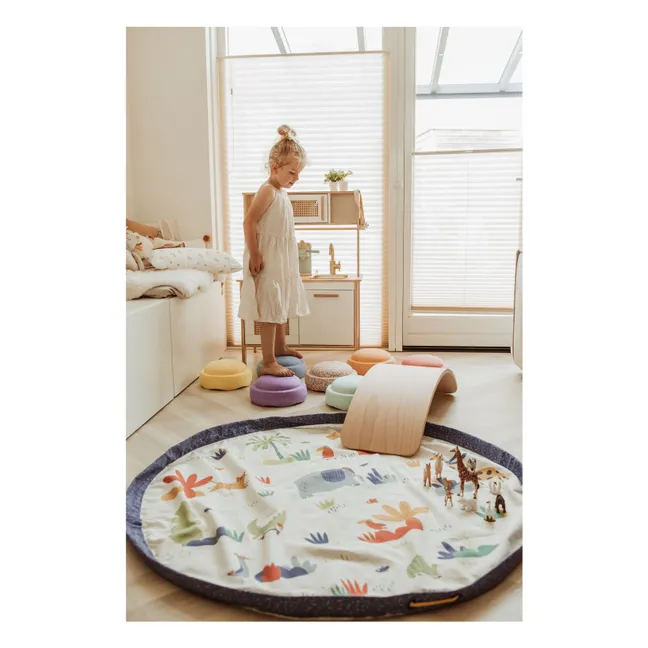 Noomad Puce et Pilou bag/playmat - Play&Go x Moulin Roty | Blue