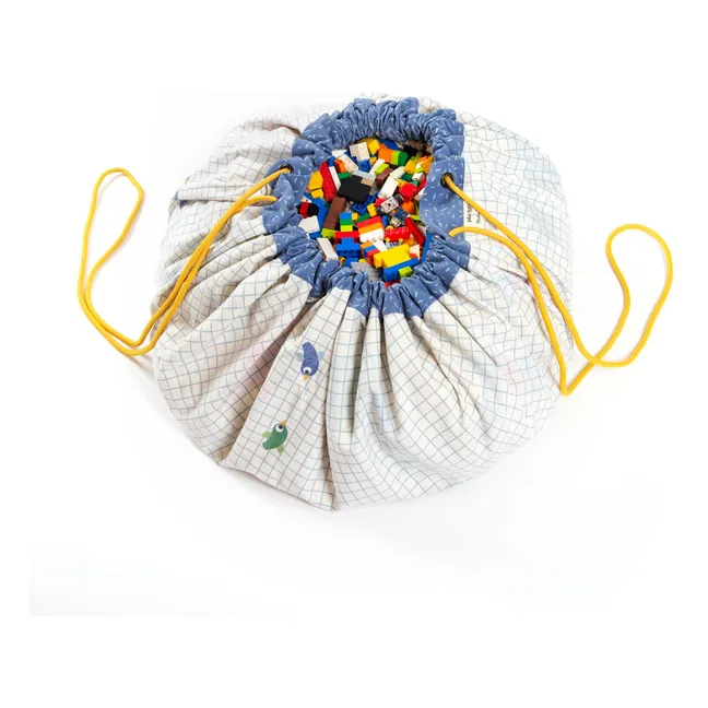 Sac/Tapis d'éveil Noomad Puce et Pilou - Play&Go x Moulin Roty | Bleu