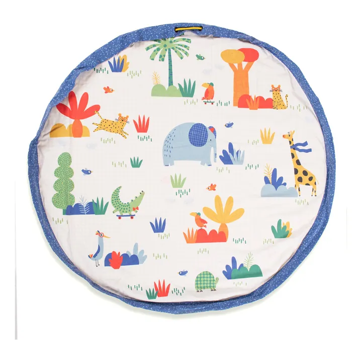 Sac/Tapis d'éveil Noomad Puce et Pilou - Play&Go x Moulin Roty | Bleu- Image produit n°0
