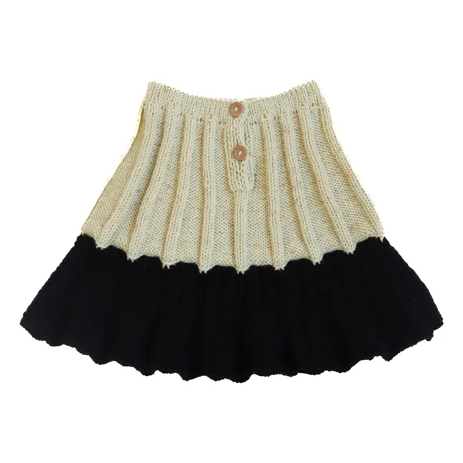 Dove Merino wool skirt | Ecru