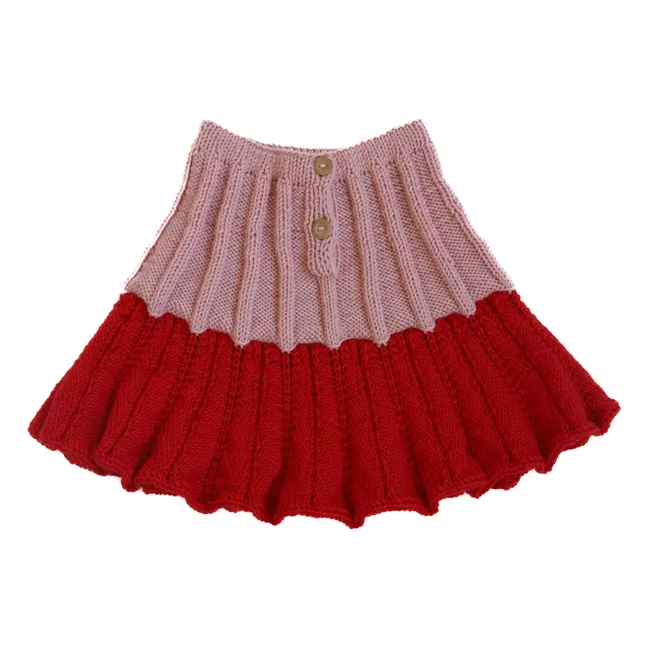 Dove Merino wool skirt | Pink