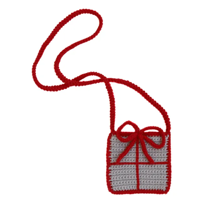 Bolsa de regalo de Navidad de lana merina | Rojo