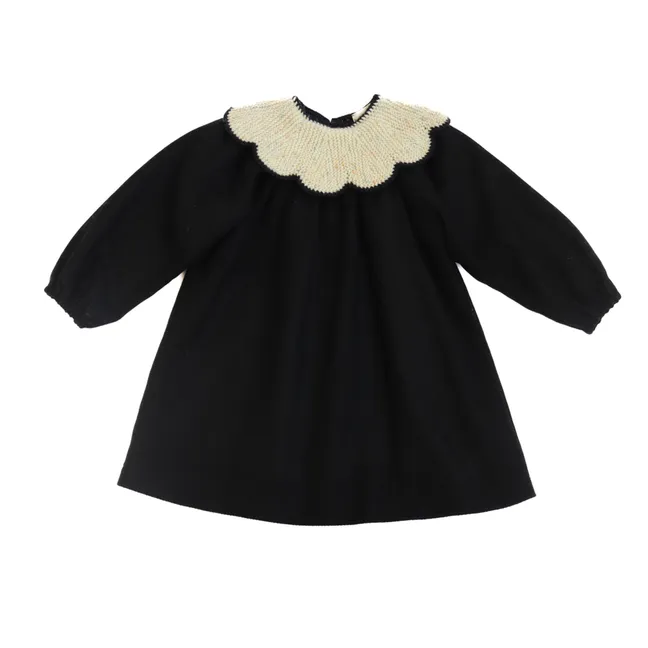 Robe Laura Laine Mérinos | Noir