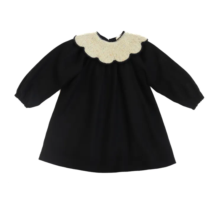 Robe Laura Laine Mérinos | Noir- Image produit n°0