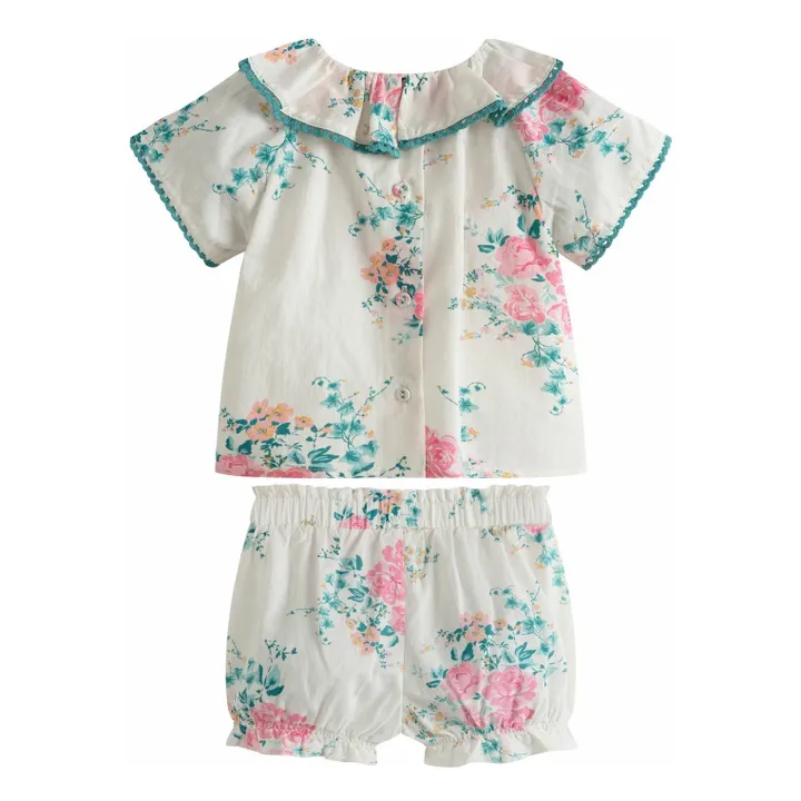 Ensemble Blouse et Short Miki | Blanc- Image produit n°1