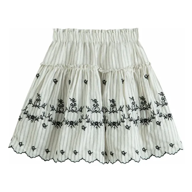 Falda de rayas Tatiana | Blanco