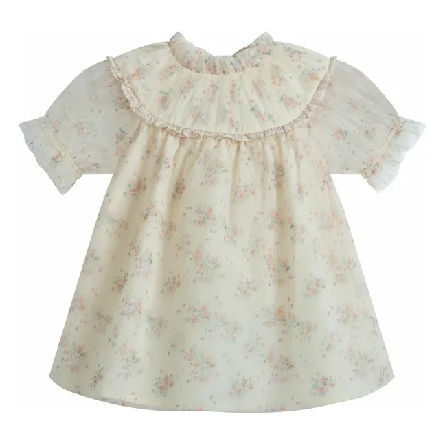 Marisol Mini vestido floral | Crema