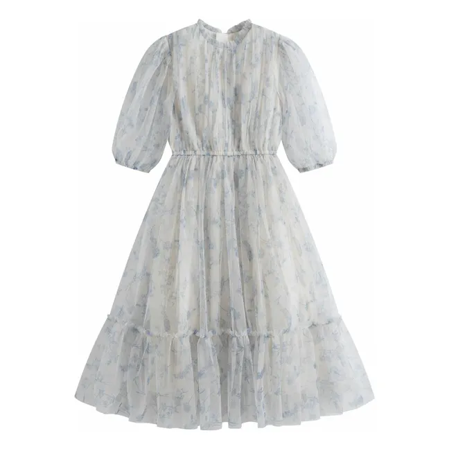 Robe Donna Fleurie | Bleu gris