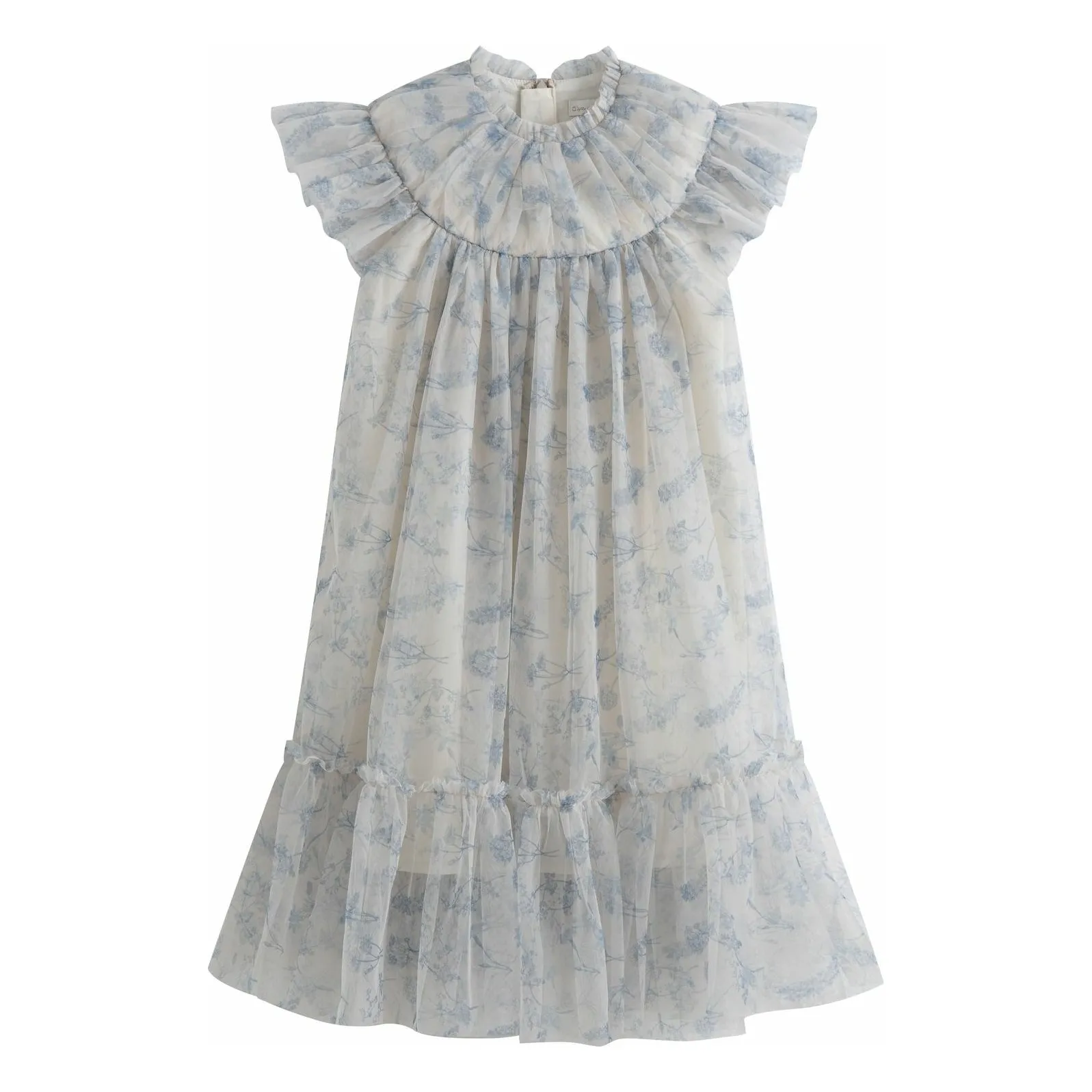 C'era Una Volta Grey Blue Marisol Fleurie Dress