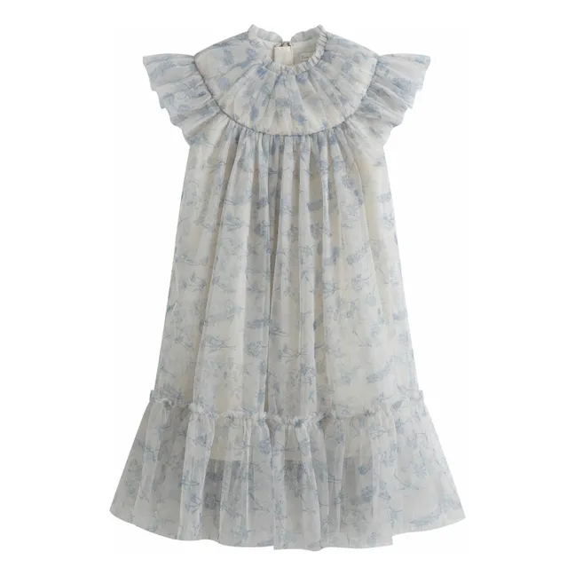 Robe Marisol Fleurie | Bleu gris