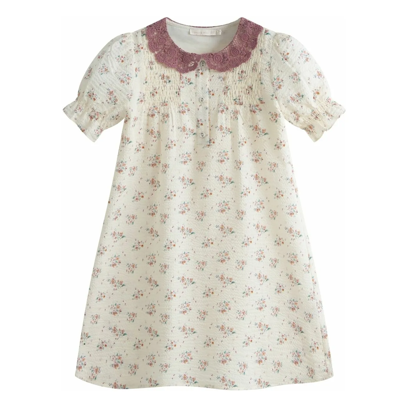 C'era Una Volta Cream Loredana Dress