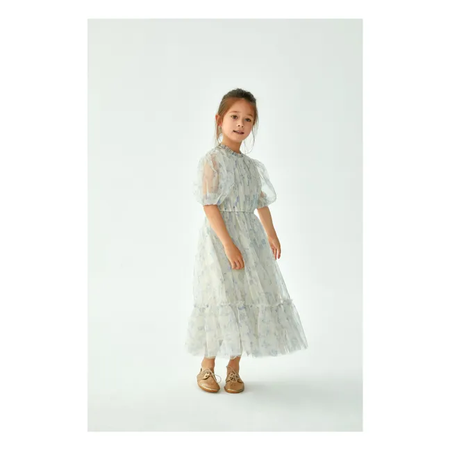 Robe Donna Fleurie | Bleu gris