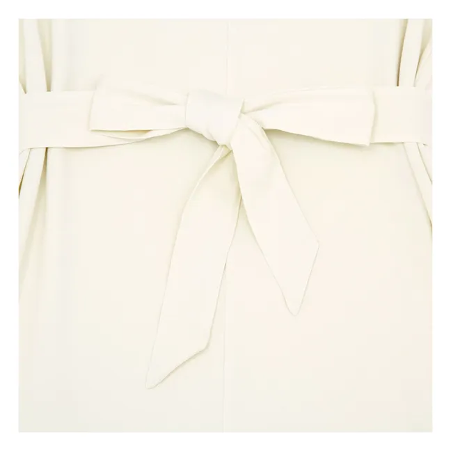 Organic Cotton Belt Dress  | Ecru