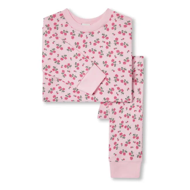 Pyjama mit Blumenmuster aus Bio-Baumwolle | Rosa