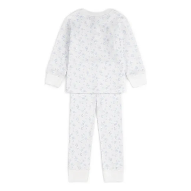 Pyjama mit Blumenmuster aus Bio-Baumwolle | Weiß