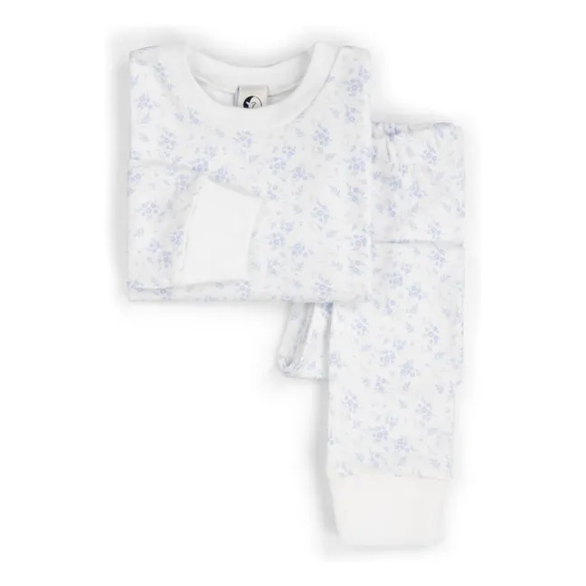 Pyjama mit Blumenmuster aus Bio-Baumwolle | Weiß
