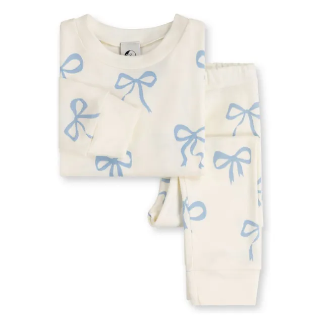 Pyjama Nœuds Coton Bio | Ecru