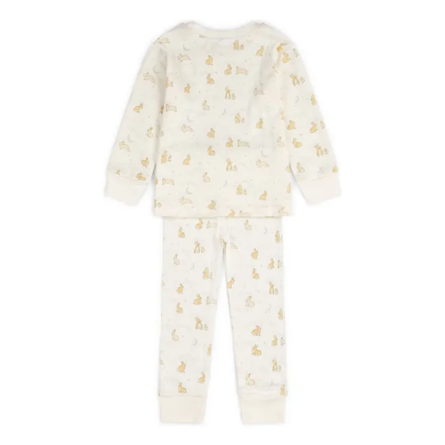 Pyjama Lapins Coton Bio | Ecru