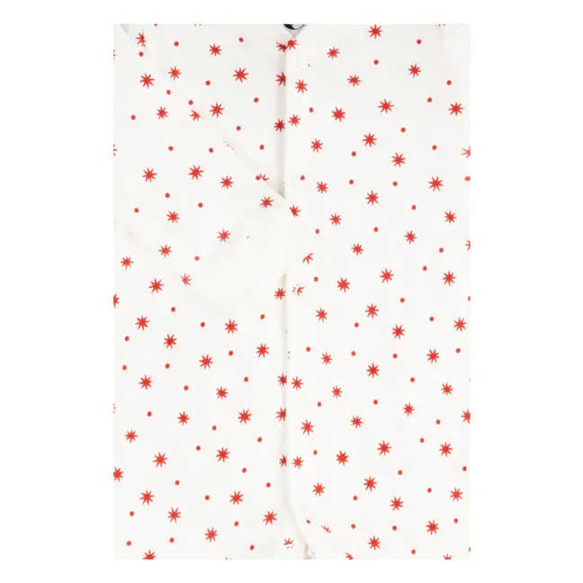 Pyjama avec pieds Etoiles Coton Bio | Blanc