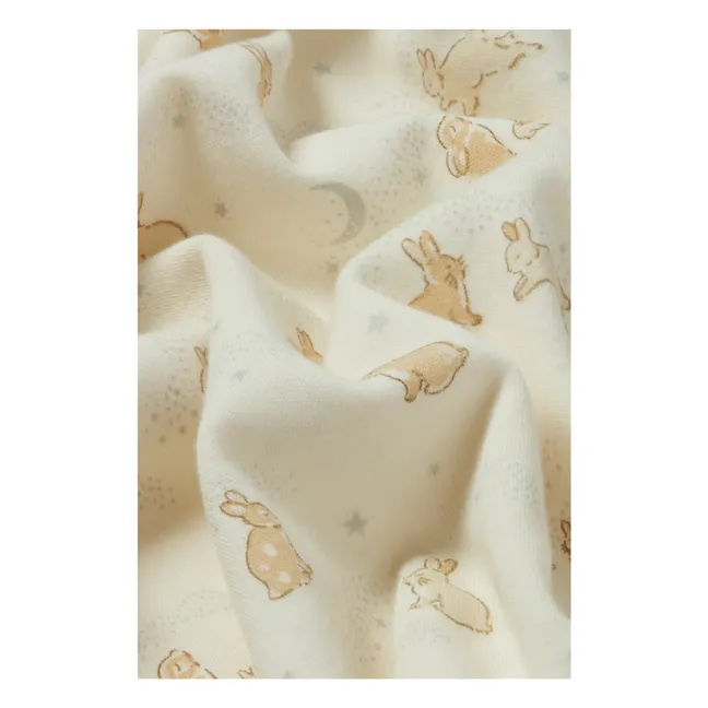 Organic cotton bunny pyjamas | Ecru