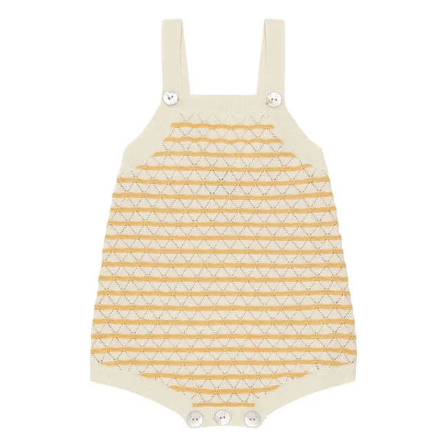 Tote Pointelle de punto fino de algodón orgánico | Amarillo