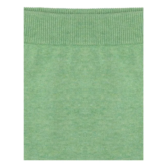 Short Chiné Maille Coton Bio | Vert