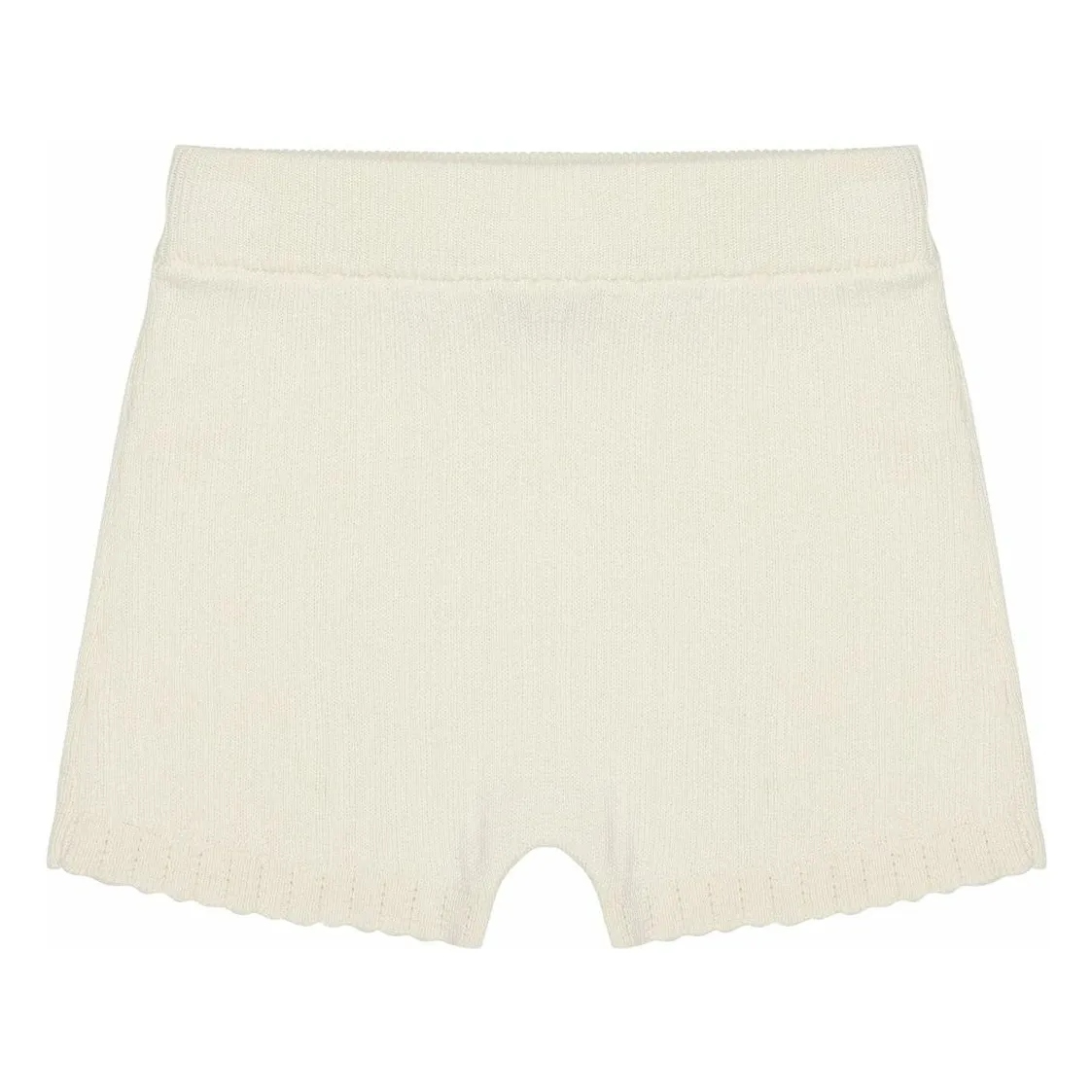 Fub Ecru Organic Cotton Fine Knit Lace Shorts
