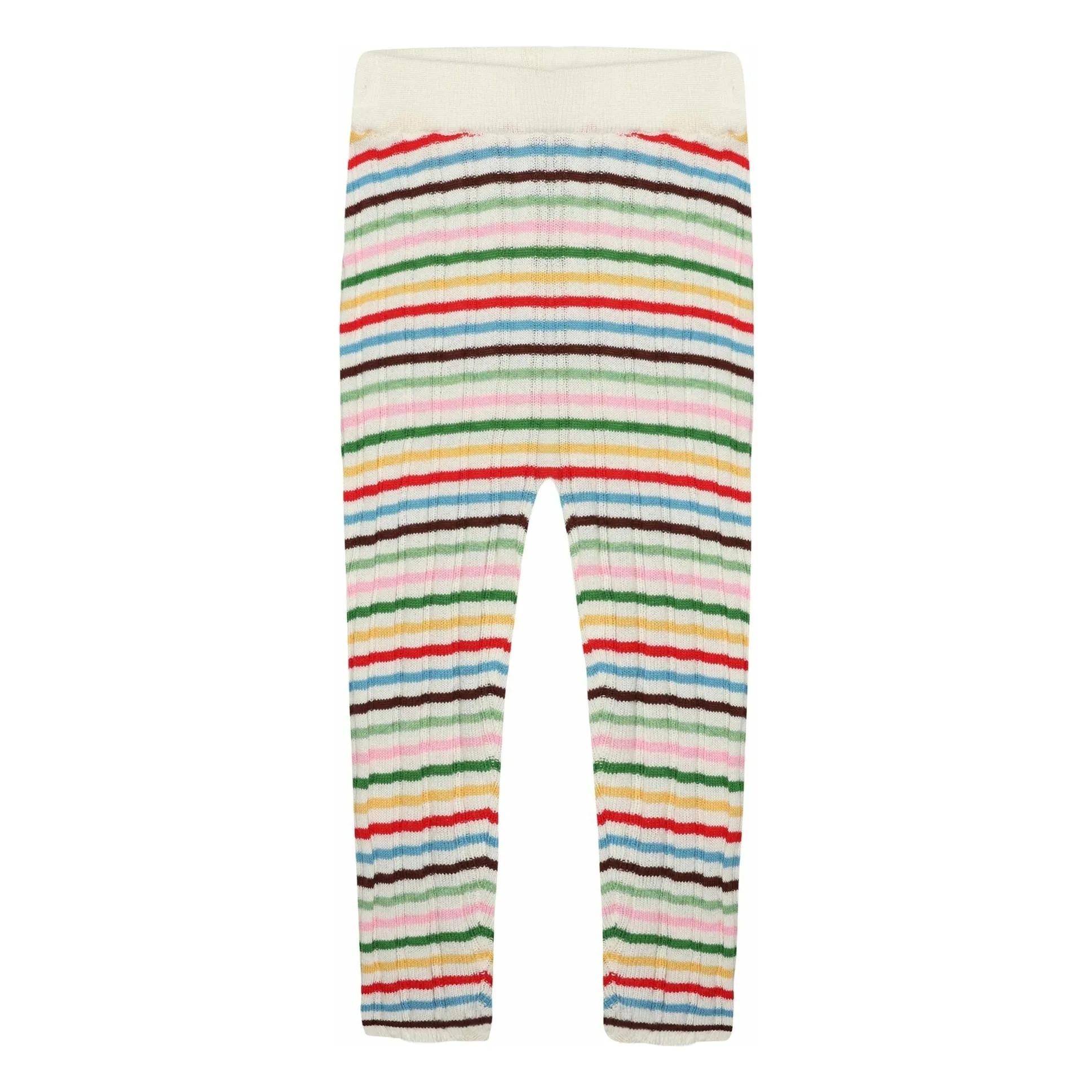 Fub Red Striped Ribbed Legging Fine Knit Organic Cotton