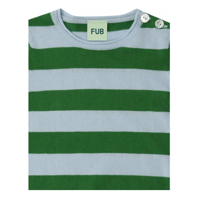 Body Rayé Maille Coton Bio | Ecru