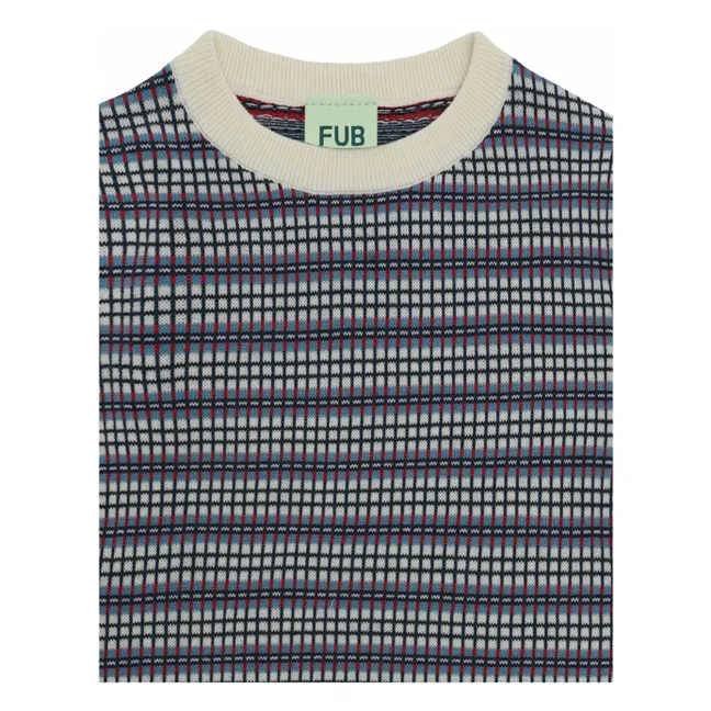 Carreaux Fine Knit Organic Cotton Sweater | Ecru