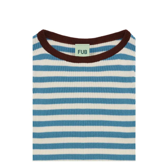 Jersey de punto fino de algodón orgánico | Azul Mar