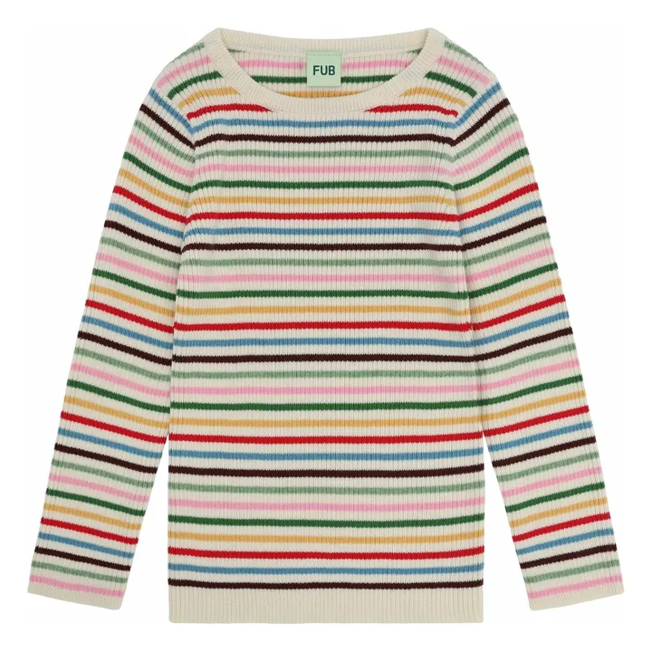 Organic Cotton Fine Knit Ribbed Sweater | Red- Product image n°0