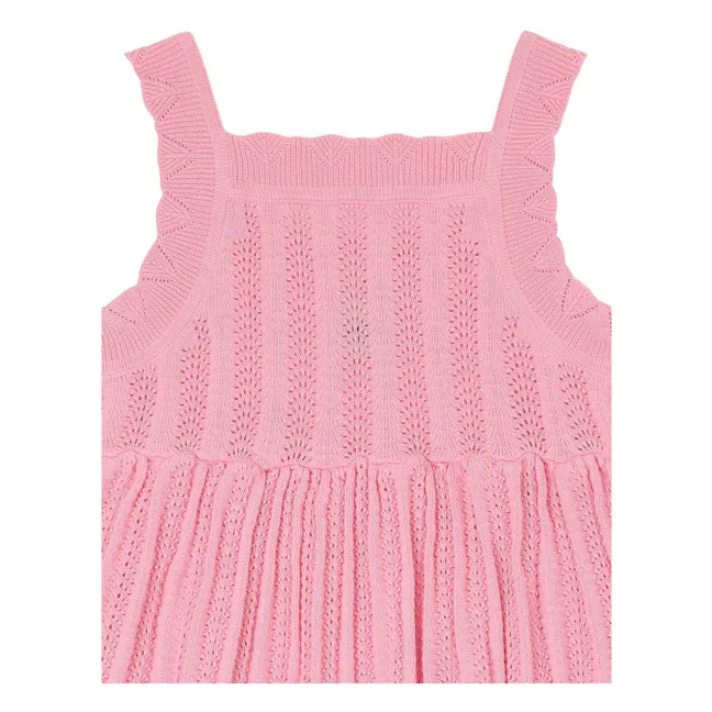 Robe Summer Maille Fine Coton Bio | Rose bonbon