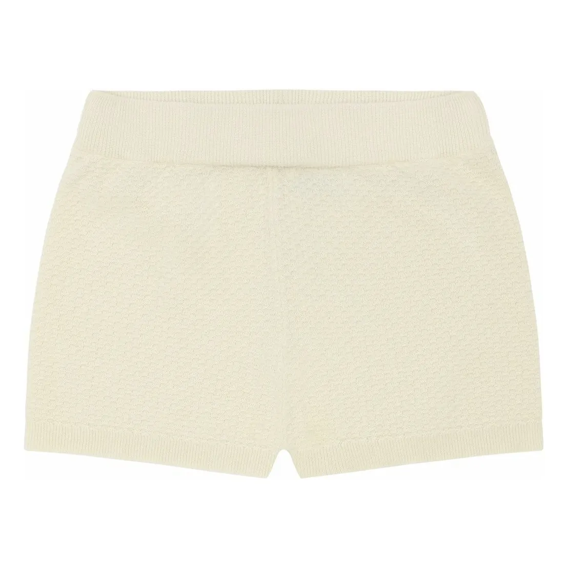 Fub Ecru Organic Cotton Fine Knit Pique Shorts